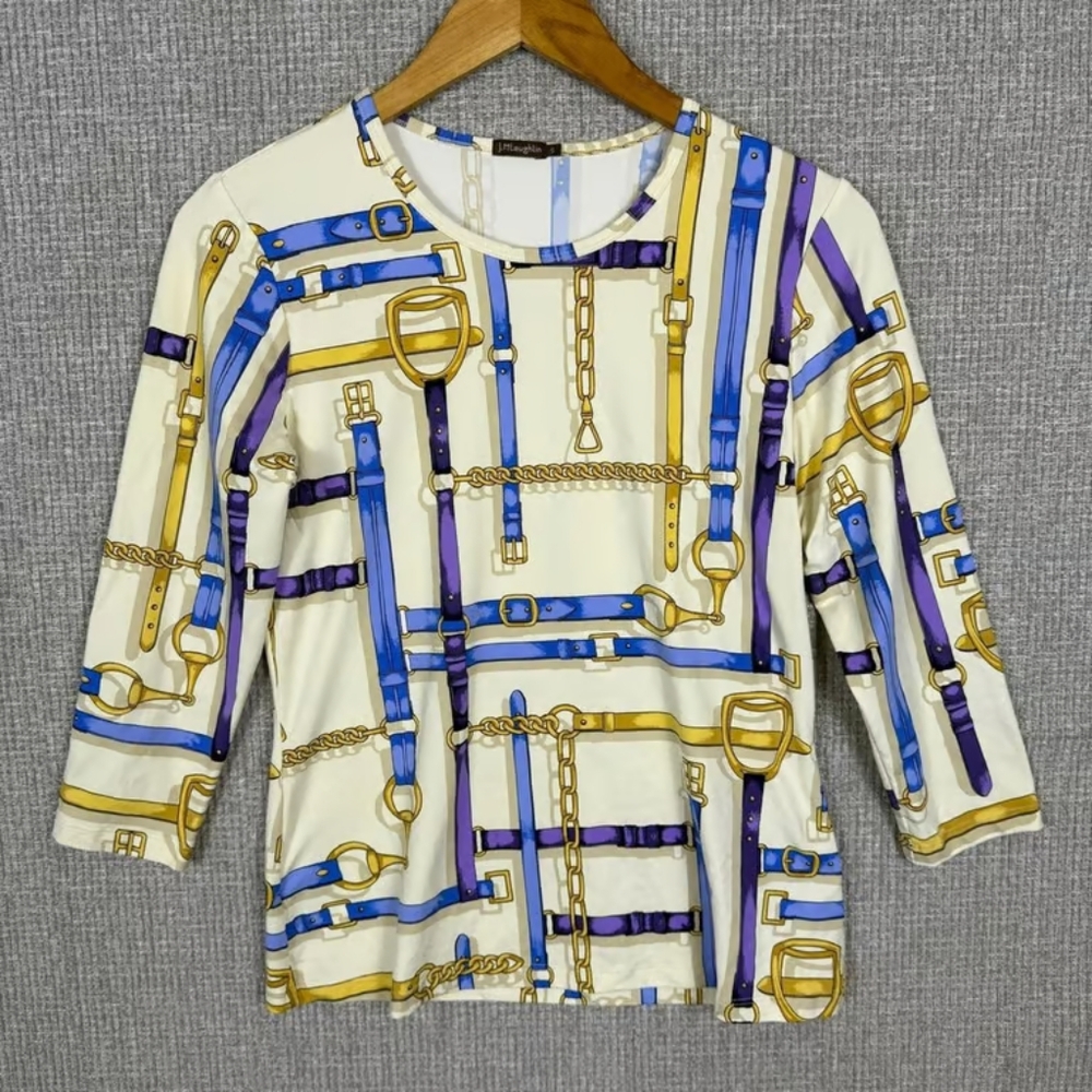 Women's Chain Print Top - Multicolor